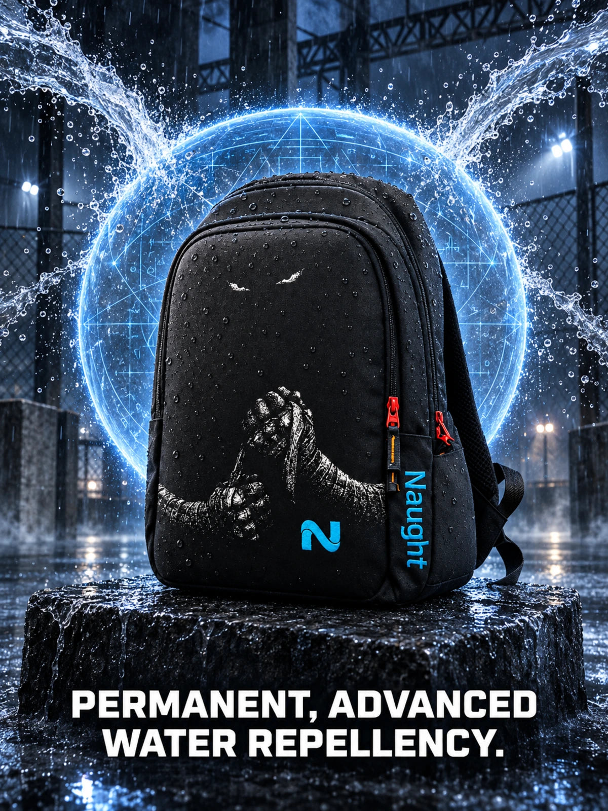 Naught Fighter Backpack permanent advanced water repellency