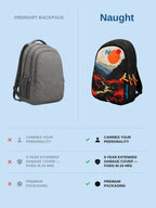 Ordinary backpack versus Naught Nature Lovers Backpack comparison