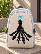 Naught Potential Unlocker Backpack 45L water-resistant pawn and keys artwork front view