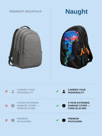 Ordinary backpack versus Naught Traveller Backpack comparison