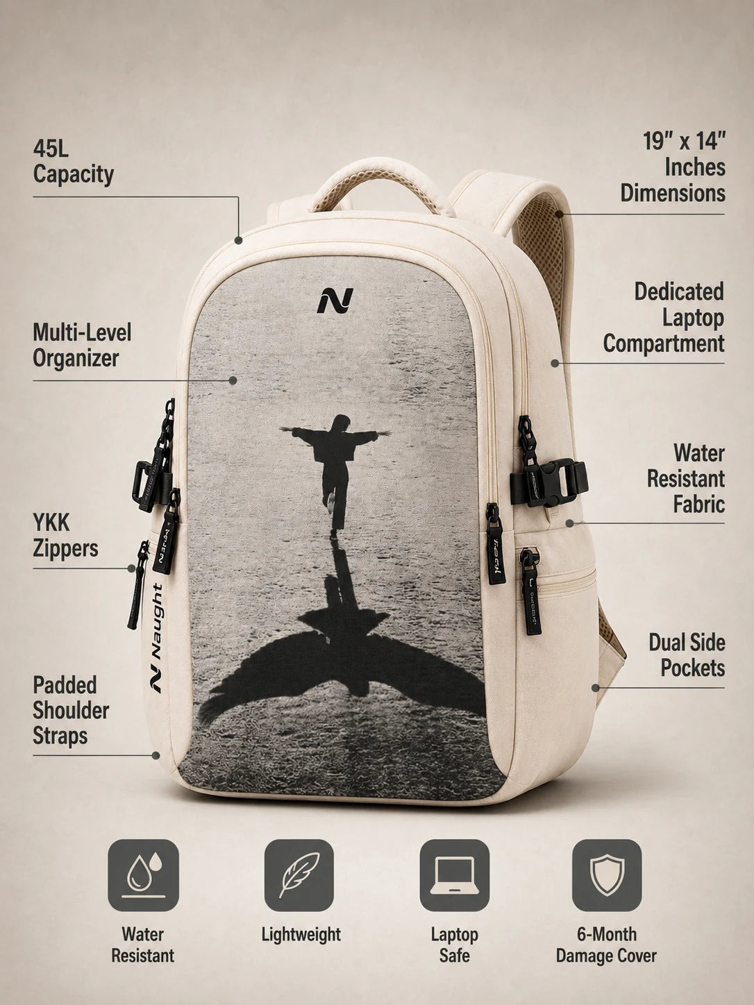 Wings of Freedom — 45L Water-Resistant